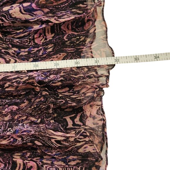 IRO Gilio Ruffled Chiffon Dress Pink Purple Black Sheer Layered Size 36/US 6 - Picture 15 of 15